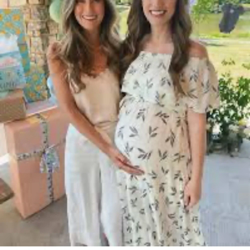 Baltic Born Leaf Print Off Shoulder Maxi Dress 18964 - Picture 1 of 14